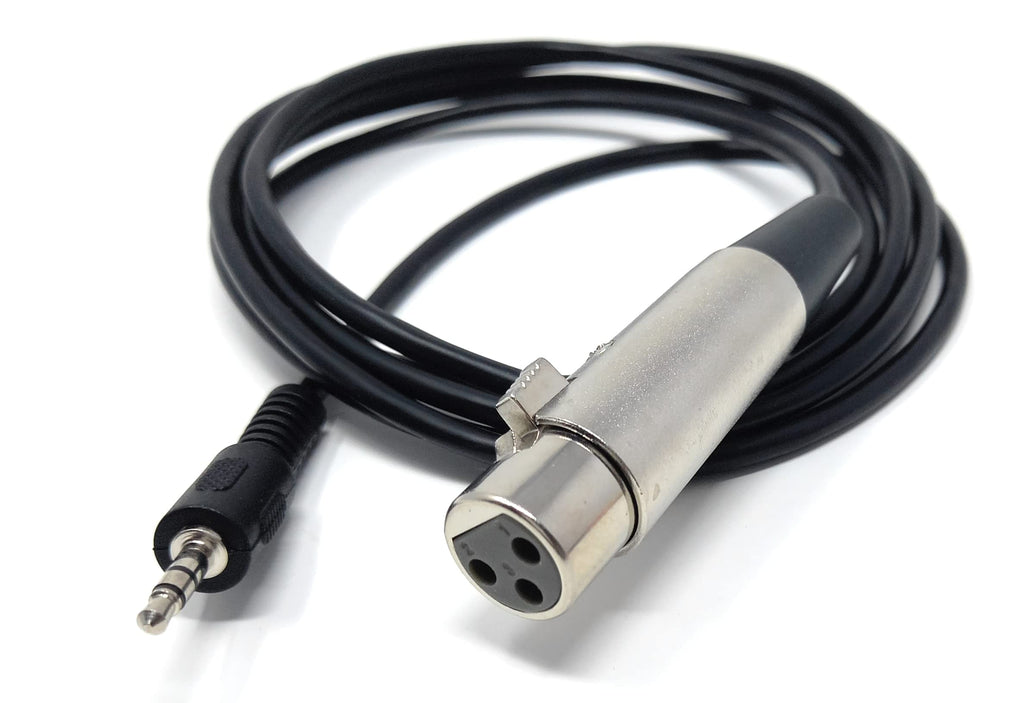 DRUT 3 Pin XLR Socket to 3.5mm Stereo Jack Plug for Microphone, Music Instruments, musicians, podcasters, video creators Lead Cable