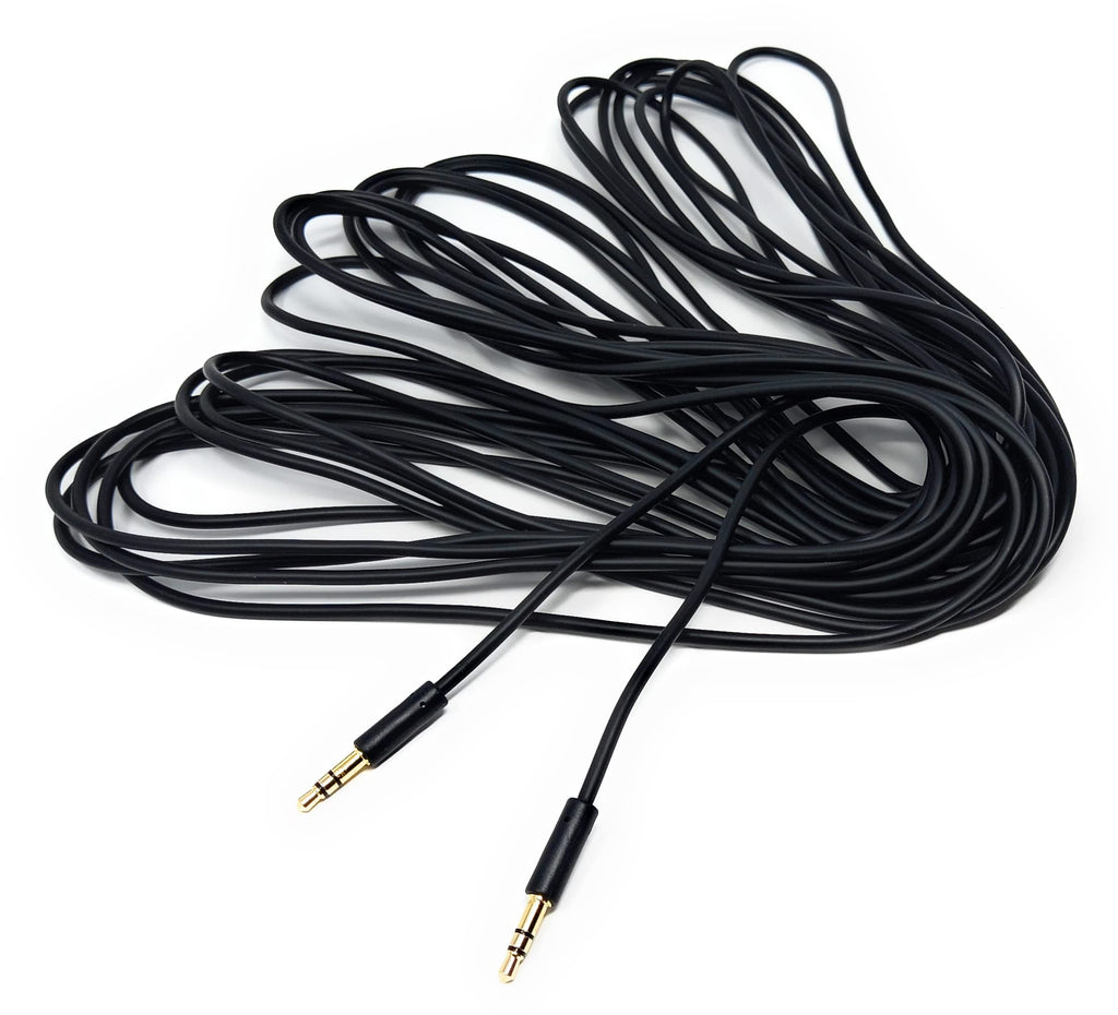 DRUT 3.5mm Stereo Audio Jack Plug to Plug, Male to Male AUX, Slim Flexible Lead Cable