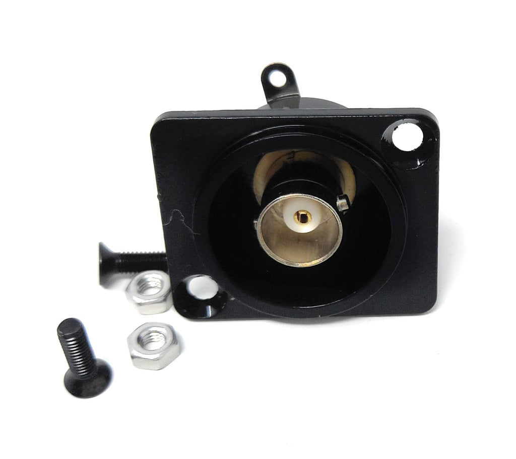 DRUT D-Series Type BNC Plug Connector – Chassis Panel Mount Adapter with Solder Terminal for SDI Video and Coaxial Connections