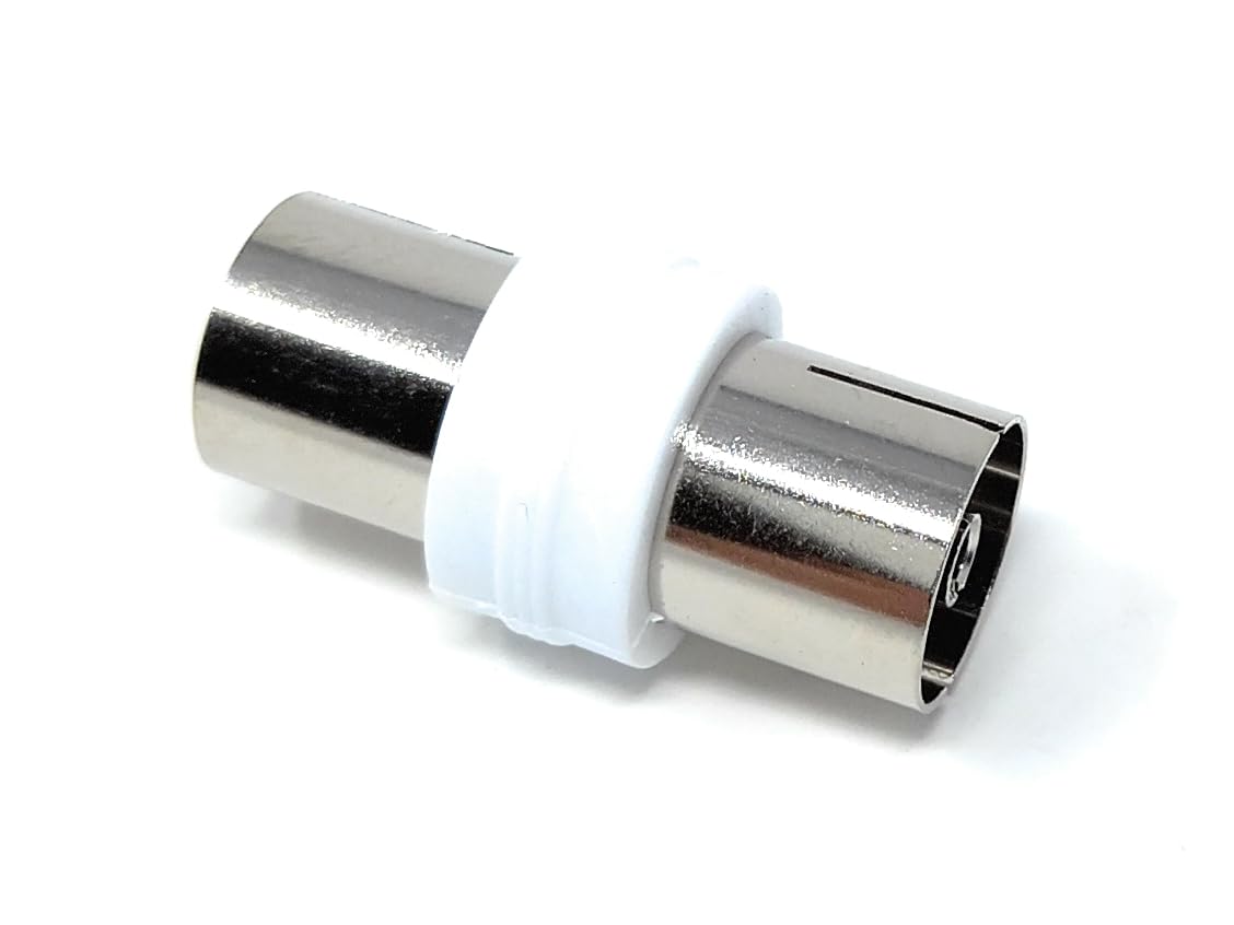DRUT TV Aerial RF Lead Coupler Female to Female Socket Coaxial Connector, Coaxial Cable Adapter, Gender Changer