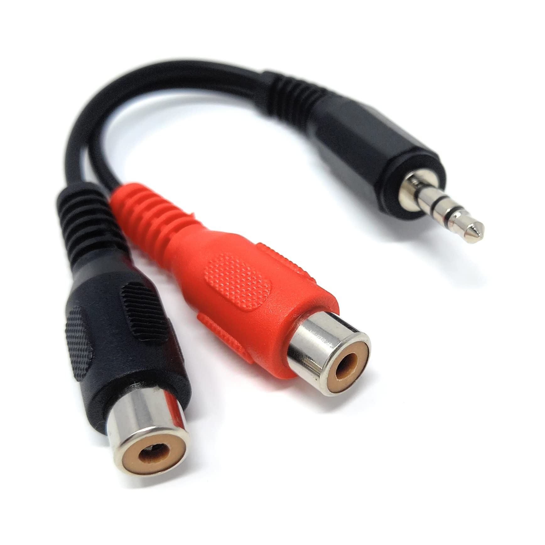 DRUT 3.5mm Stereo Jack to 2 x phono RCA Sockets, Extension Cable Adapter