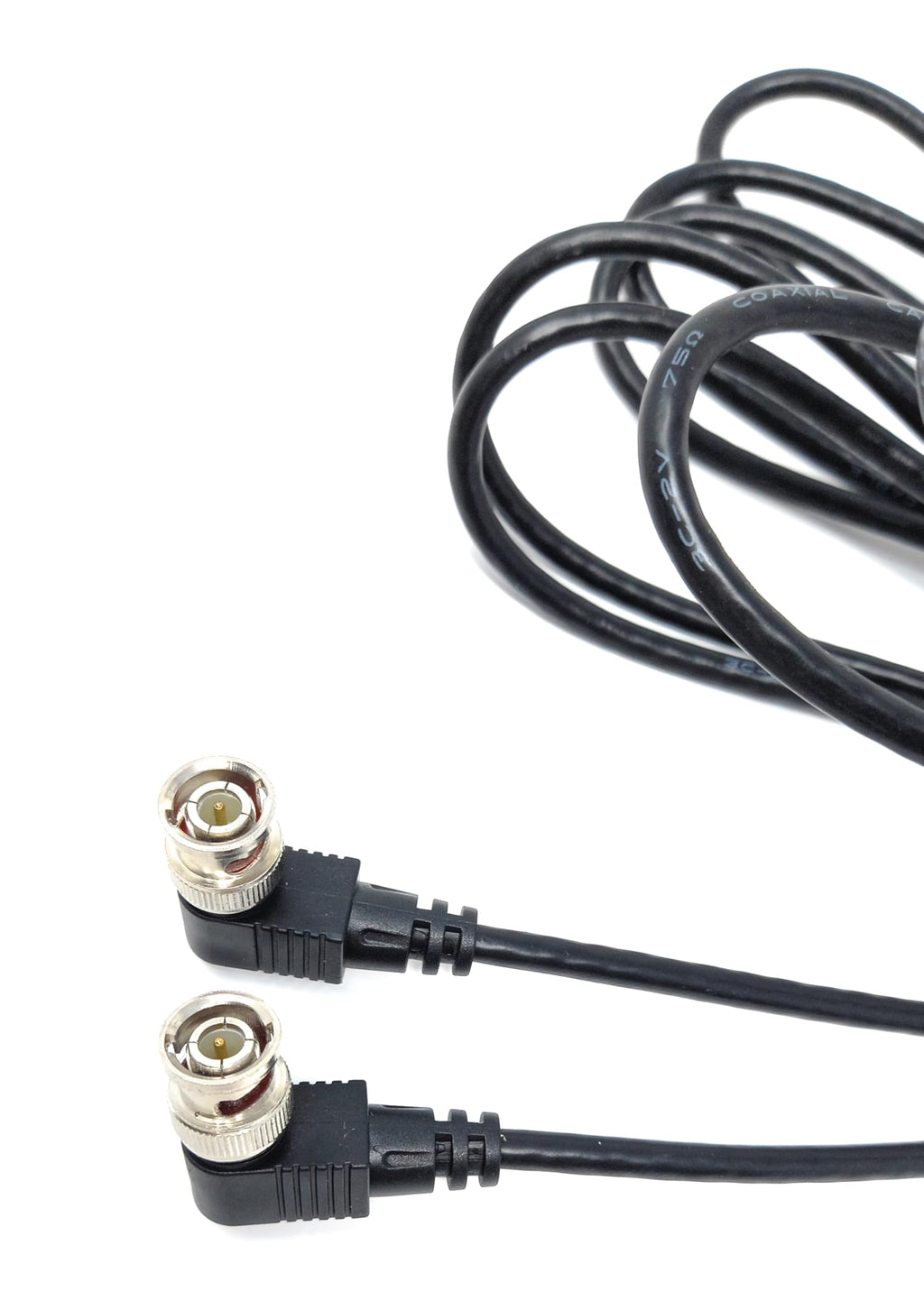 DRUT BNC Male to Male Right Angle Coaxial HD Video Audio Cable RG59 75ohm for CCTV, Camera Monitor, Radio Antenna Lead