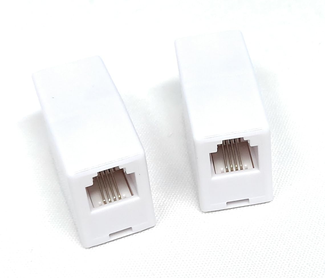 DRUT RJ12 (RJ11) 6P6C 6 Pin Female Coupler Adapter Cable Joining, Gender Changer, Extender