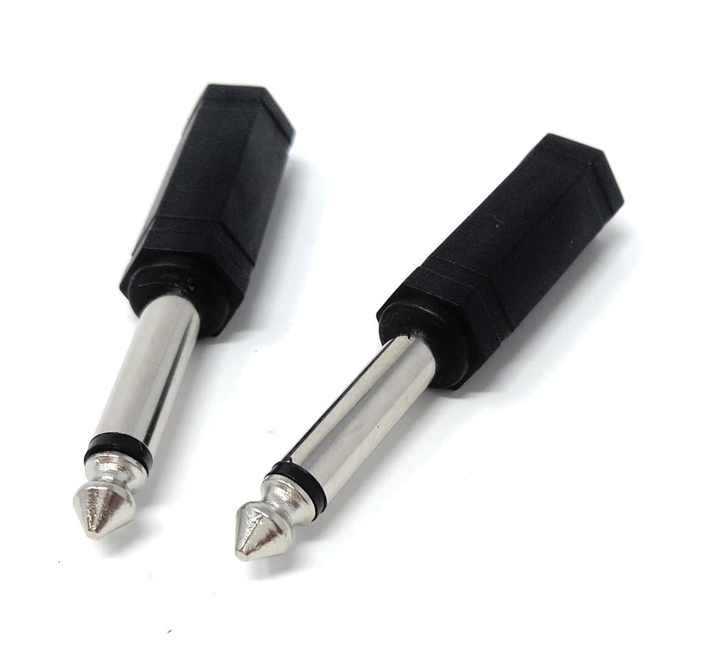 DRUT 6.35mm 1/4 Mono Jack Plug to 6.35mm 1/4 Stereo Socket Cable Converter Adapter