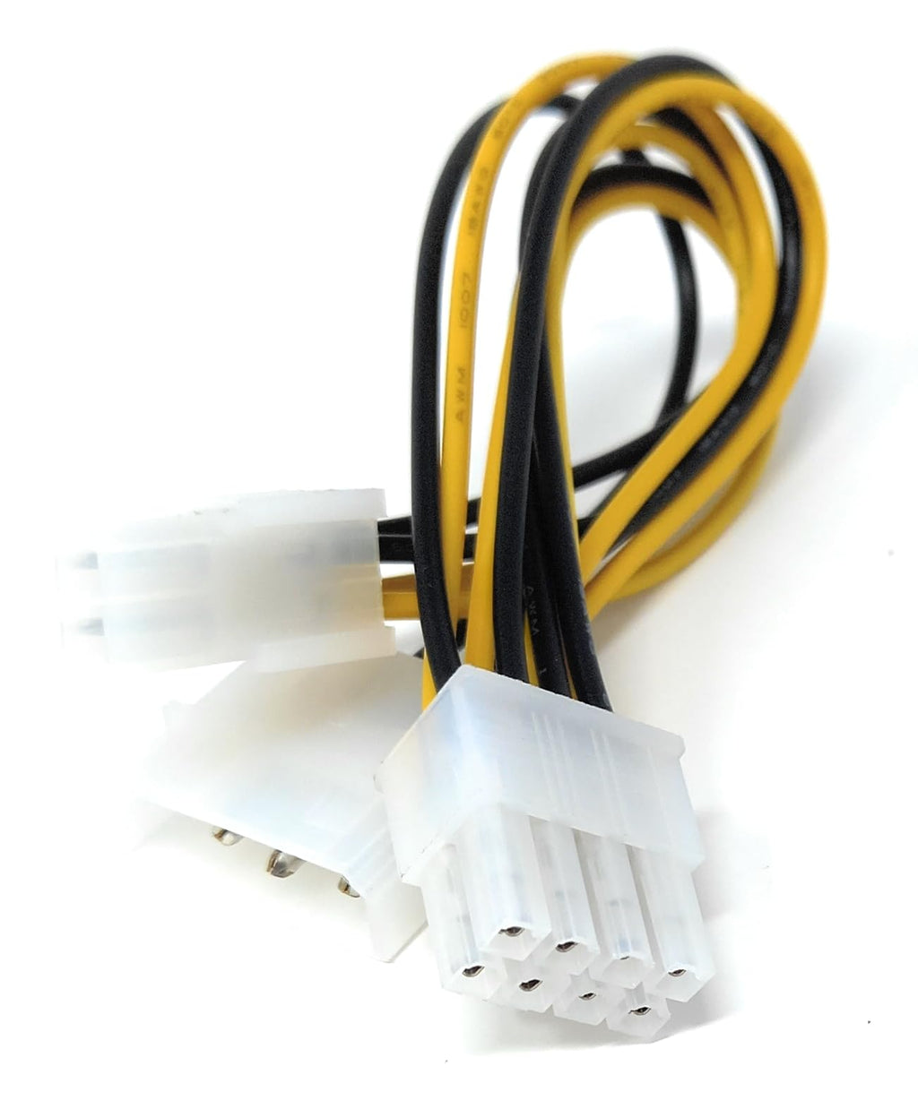 15cm 4 Pin ATX & 4 Pin LP4 Molex to 8 Pin EPS, CPU Power Cable Adapter 0.5ft