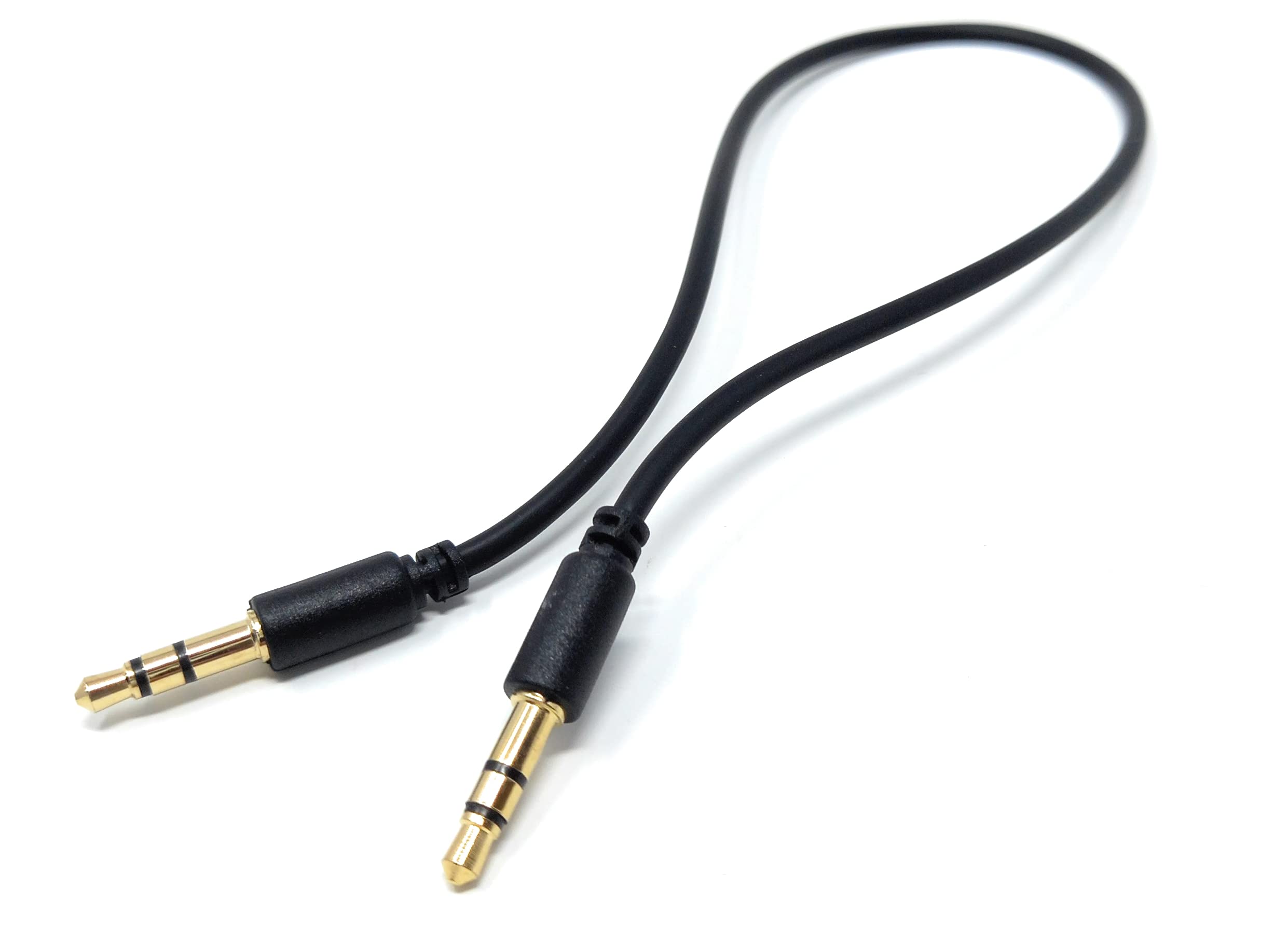 DRUT 3.5mm Stereo Audio Jack Plug to Plug, Male to Male AUX, Slim Flexible Lead Cable