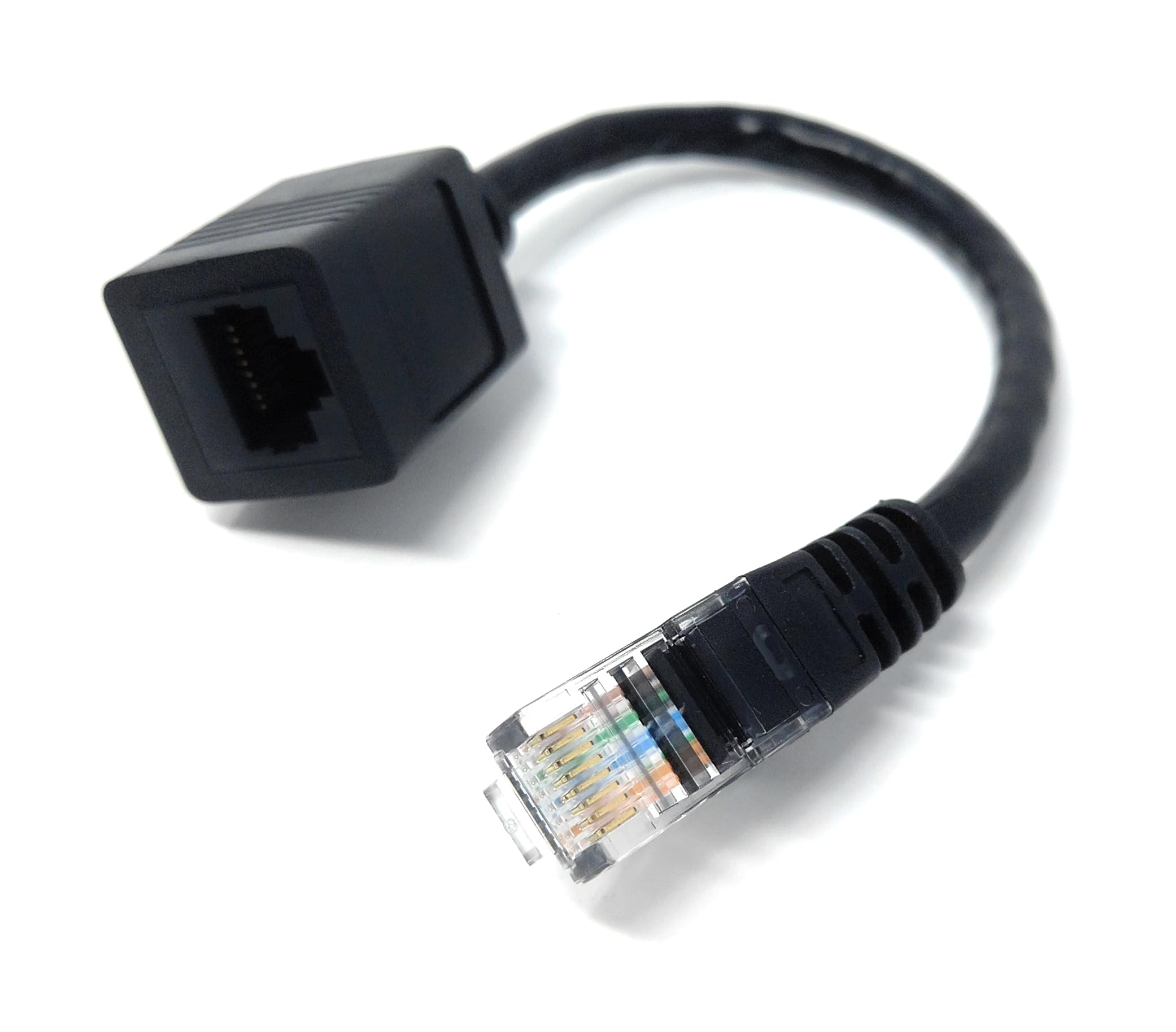 DRUT 15cm RJ45 Ethernet Extension Cable Cat6 Male to Female Network Adapter Cable, High-Speed LAN Patch Cord Extender for Router, Switch, Modem, PC, and Gaming Devices