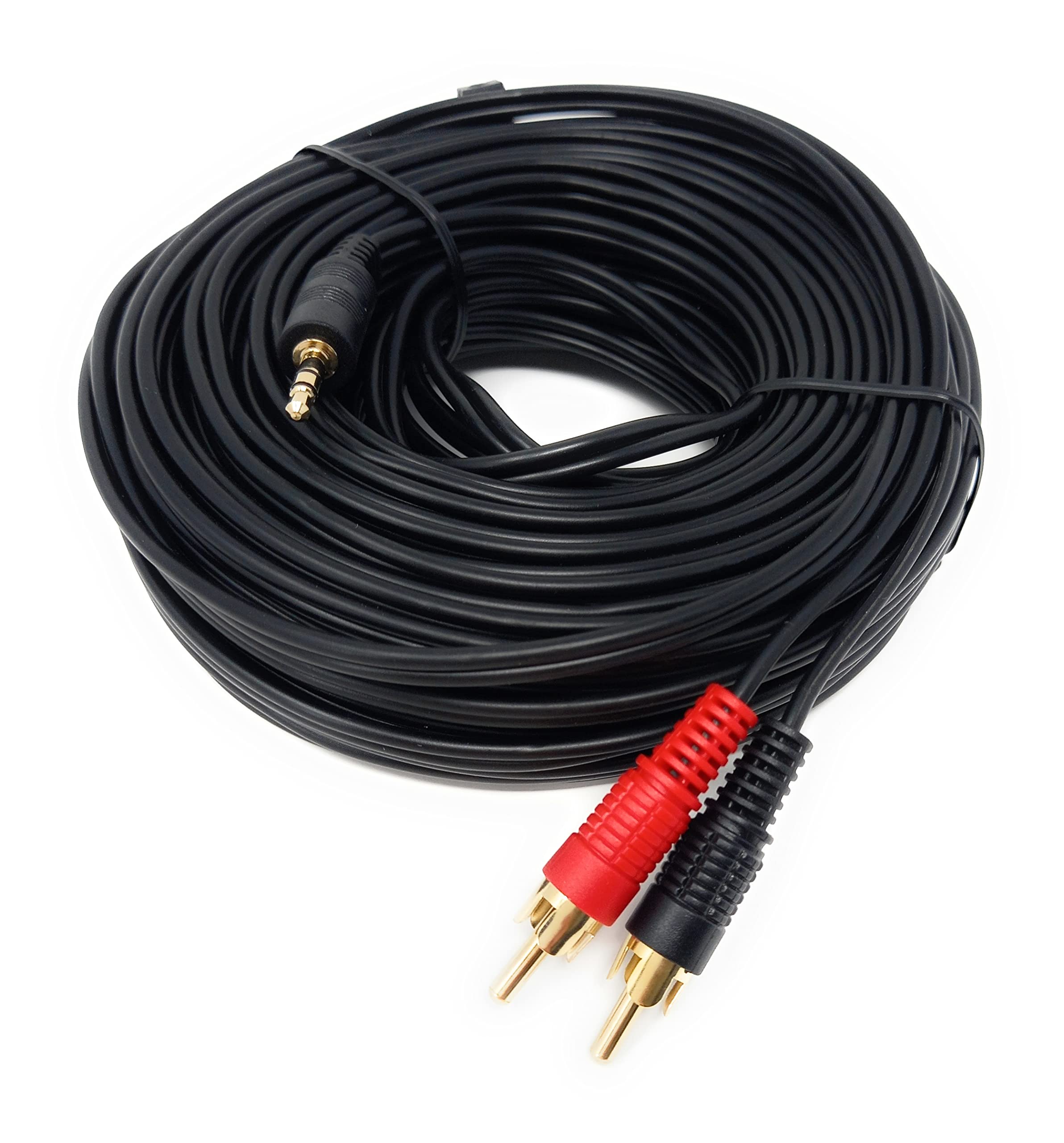DRUT 3.5mm to Twin RCA Stereo Aux Phono Audio Cable Mini Jack Lead Cord Y Splitter Headphone Cord RCA Y Splitter Adapter