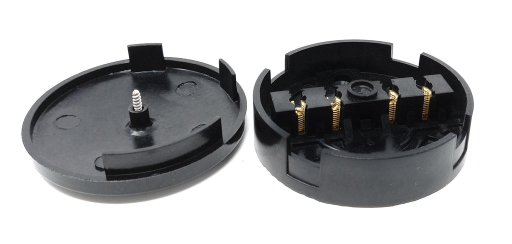 4-Terminal Round Junction Box – 20A Rated – 75x25mm Black Electrical Connector Housing for Wiring, Lighting & Power Distribution – Durable Enclosure for Indoor & Outdoor Use