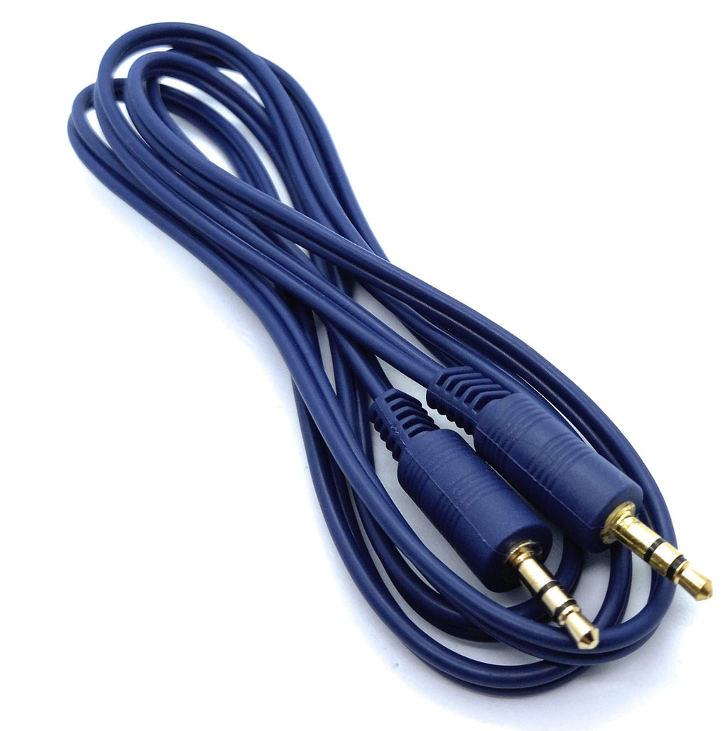 DRUT 3.5mm to 3.5mm Stereo Audio AUX Cable Gold Connectors, Small 3 pin Jack to Jack Speaker Lead
