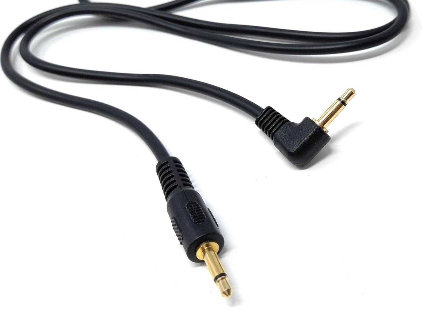 3.5mm Mono to 3.5mm Mono Jack Plug Right Angle Audio 1/8'' AUX Cord Cable Lead