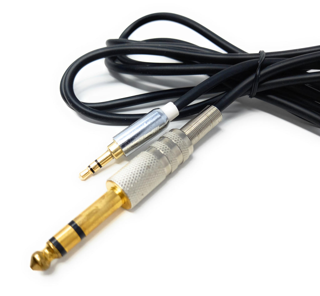 DRUT 3.5mm Stereo Jack Plug to 6.35mm Stereo Jack Plug Balanced AUX Cable for Professional Audio Equipment, Mixers, Amplifiers, Headphones
