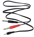 DRUT Stereo 3.5mm Jack to 2 x 6.35mm Mono Jacks, Y Cable Lead create description