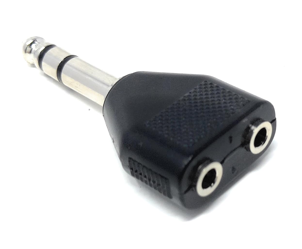 DRUT 2 x 3.5mm Mono Jack Sockets to 1 x 6.35mm Stereo Jack Plug Y Splitter Audio Adapter