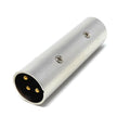 DRUT XLR to XLR Adapter 3 Pin Male to Male (M-M) Connector, Coupler, Gender Changer, Gold Pins