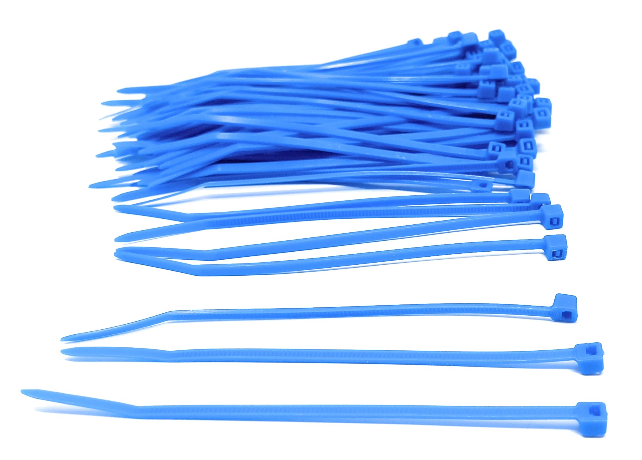 Nylon Cable Ties, 100mm x 2.5mm, Pack of 100, Plastic Zip Tie Wraps, Self-Locking