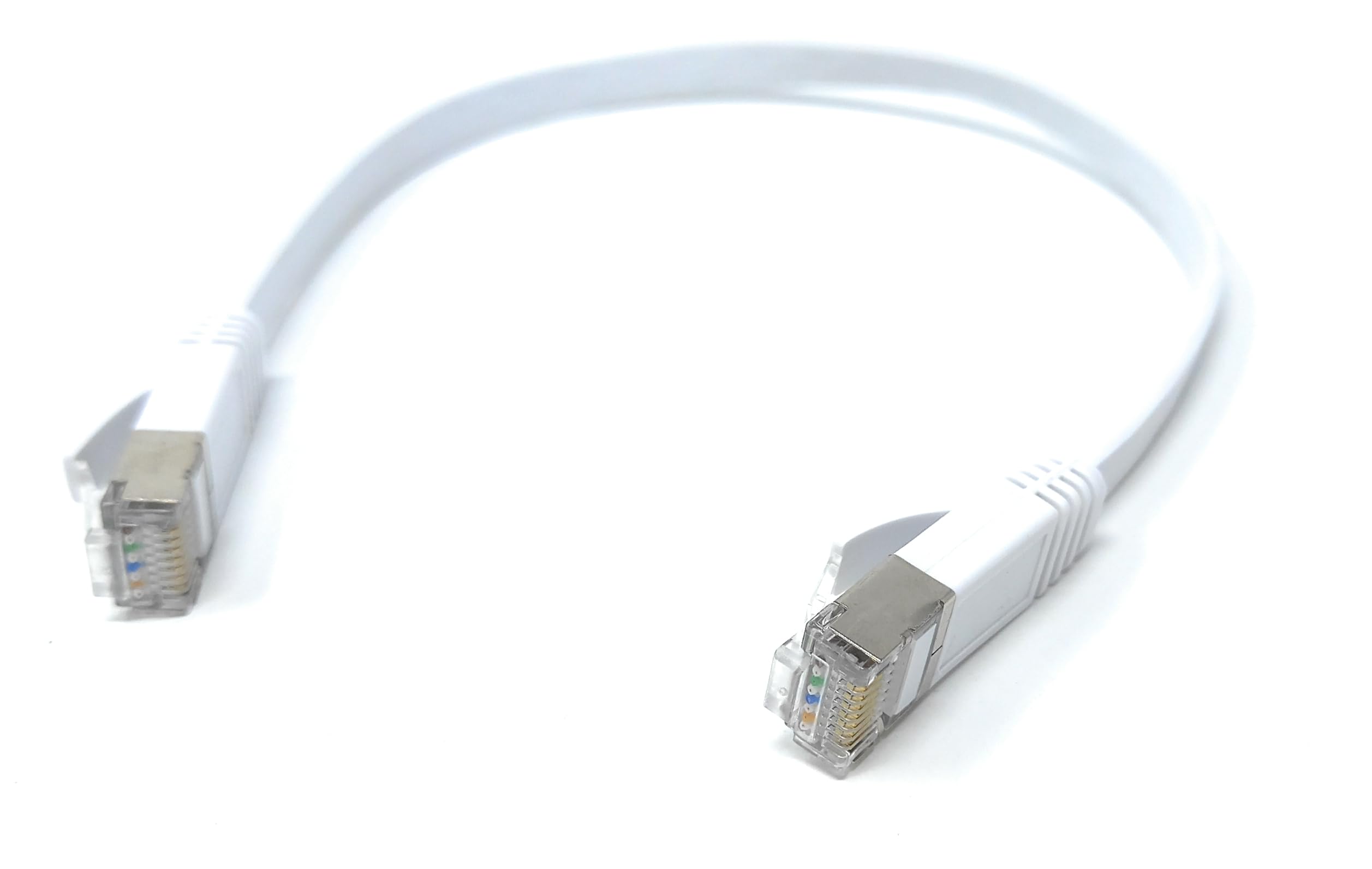 DRUT Flat CAT6a/Cat6 Shielded S/STP 500MHz RJ45 Ethernet LAN 10 gigabit connections, Full Copper Cable Lead, for Routers, Switches, PCs, Gaming Consoles