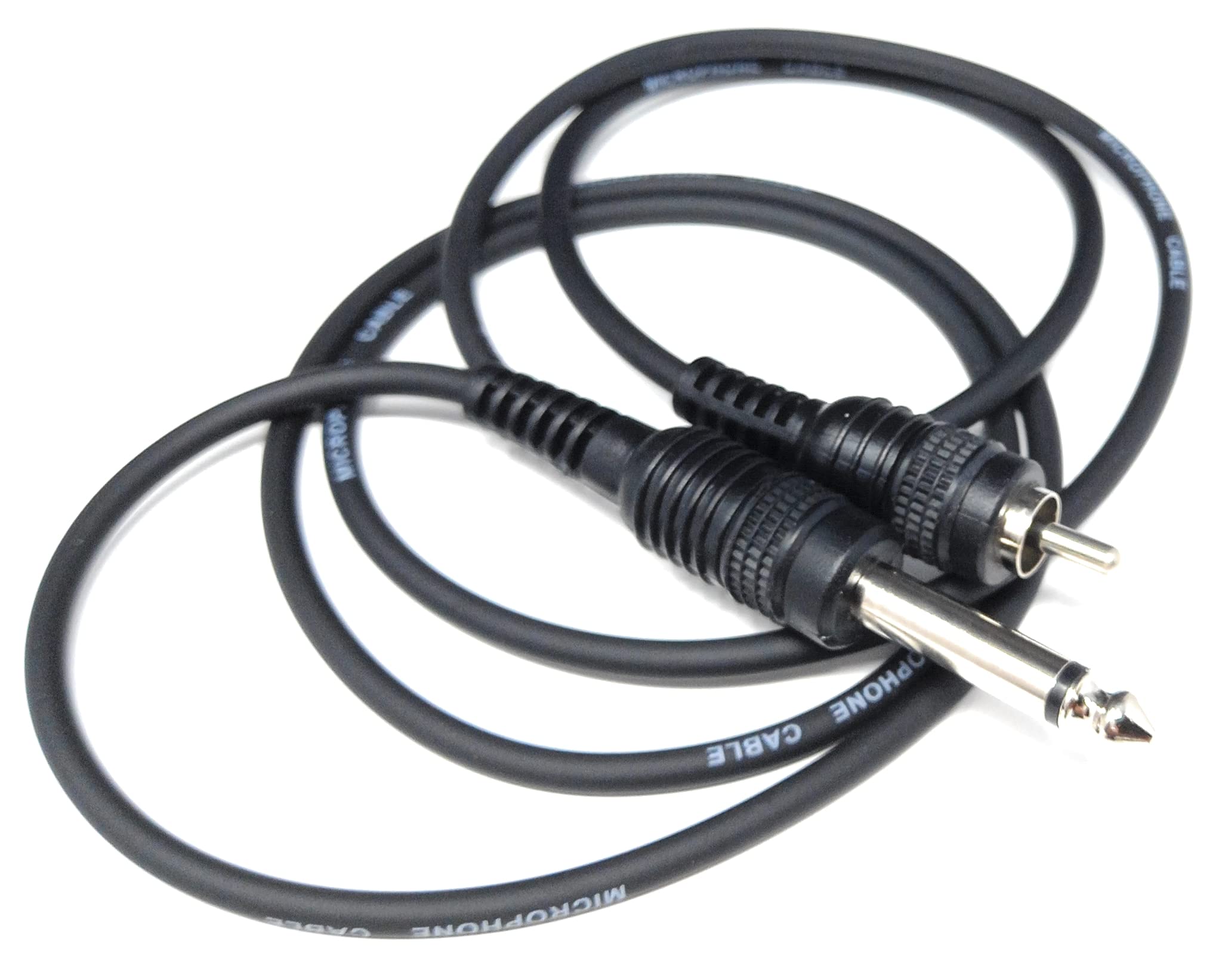 DRUT 6.35mm (1/4") Mono Jack Plug to RCA Phono Plug Audio Male to Male Lead Cable