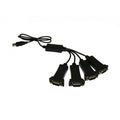 USB to four DB9 male RS-232 serial adapter cable