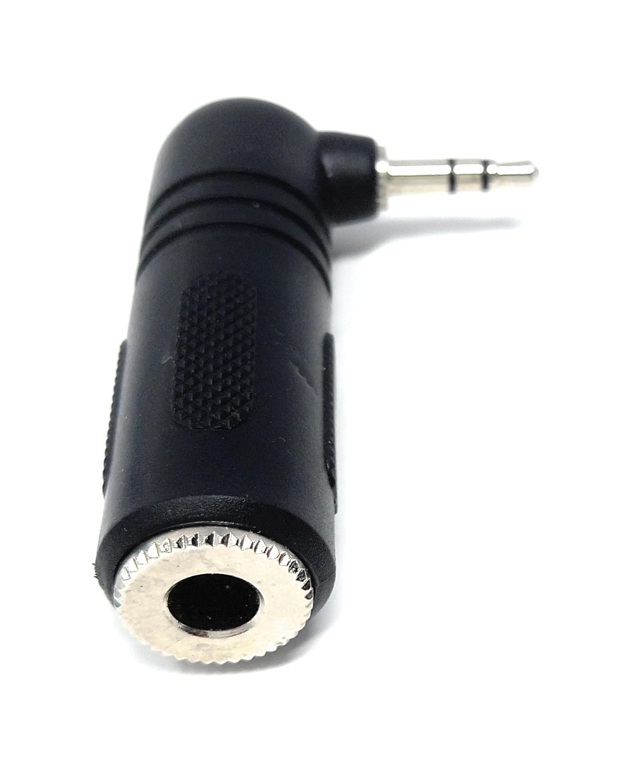 DRUT Right Angled 3.5mm to 6.35mm Jack Socket Stereo Jack Plug Cable AUX Adapter