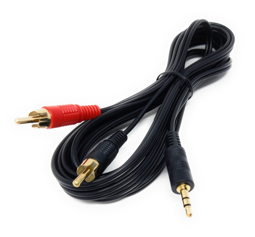 DRUT 3.5mm to Twin RCA Stereo Aux Phono Audio Cable Mini Jack Lead Cord Y Splitter Headphone Cord RCA Y Splitter Adapter