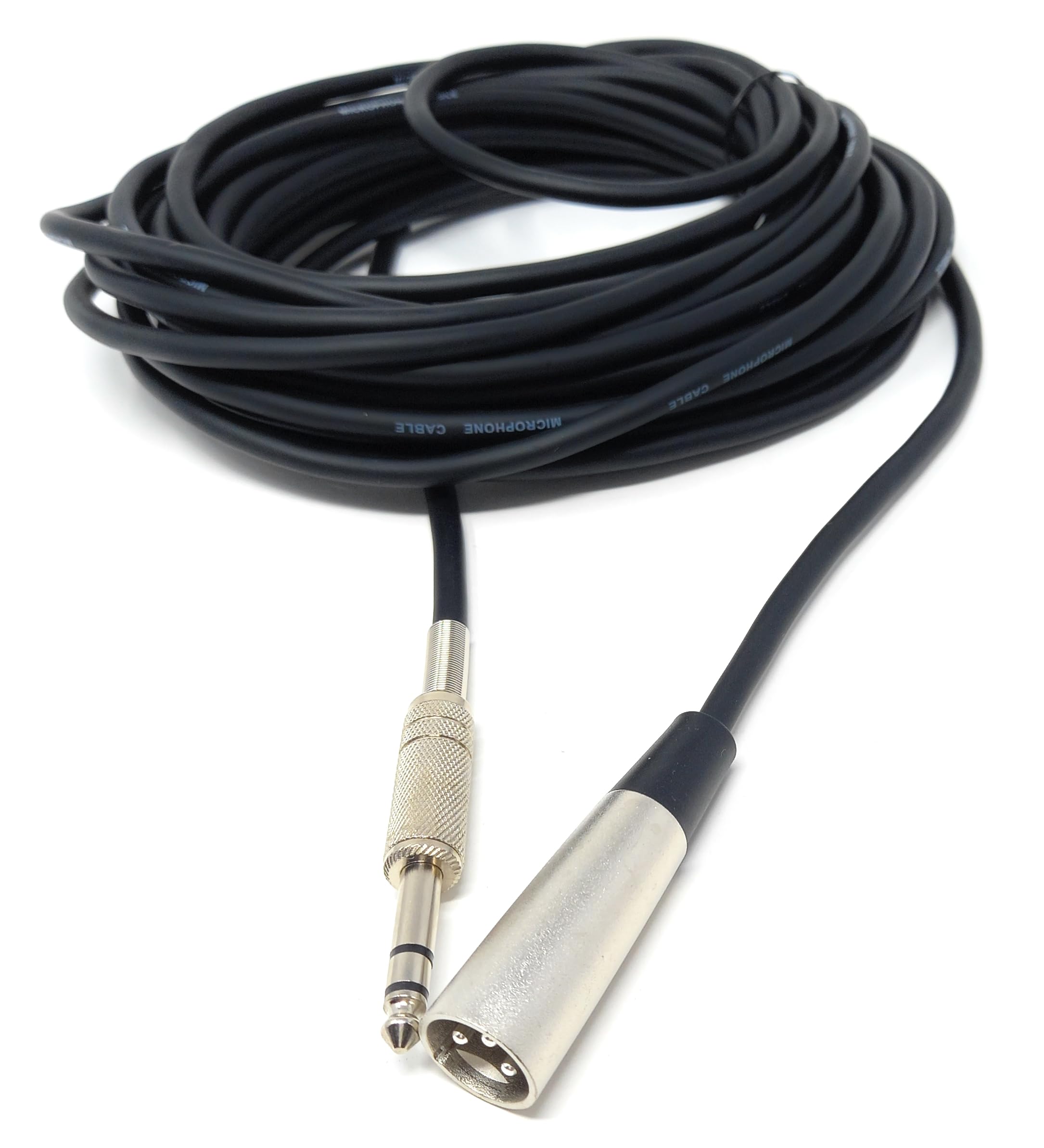 DRUT Stereo 6.35mm Jack to XLR Male 3 Pin Screened, Balanced, Flexible Audio Cable XLR Male to 1/4 TRS Stereo Cord for Pro HiFi, Guitar, Music Instrument, Microphone Lead