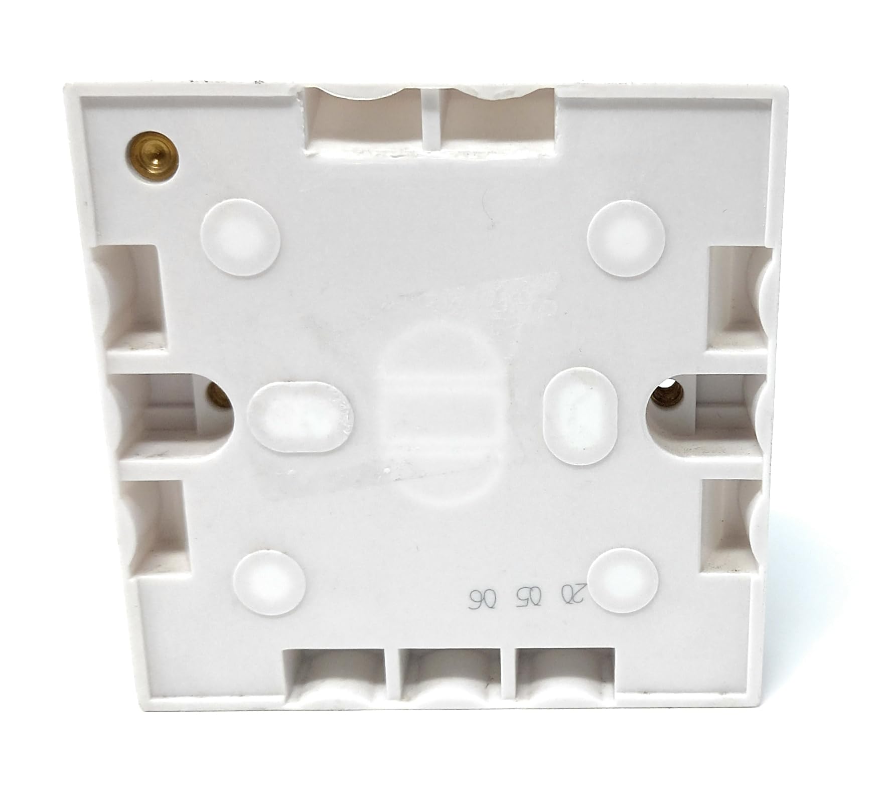 1 Gang Surface Mount Back Box Pattress Box 16mm x 85mm x 85mm White