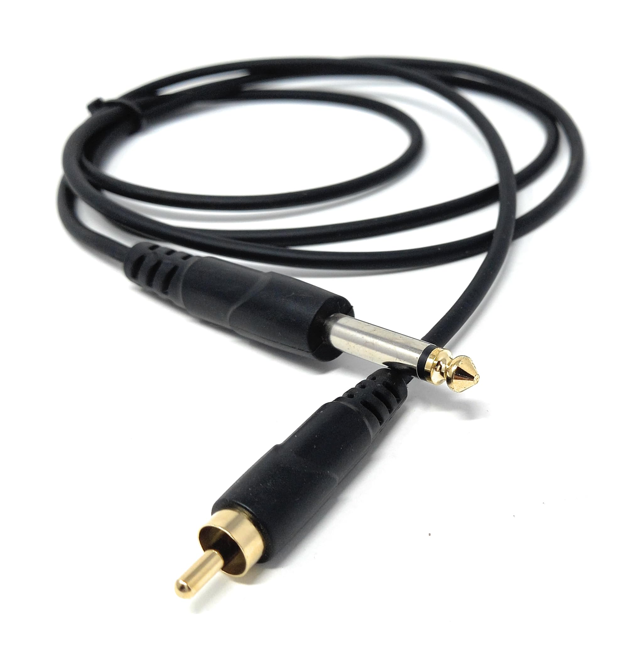 DRUT 6.35mm (1/4") Mono Jack Plug to RCA Phono Audio Cable – Signal Patch Lead for Mixers, Controllers, DJ & Audio Equipment