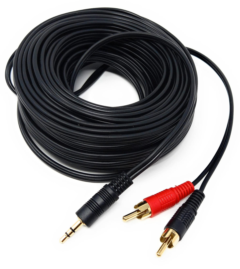 DRUT 3.5mm to Twin RCA Stereo Aux Phono Audio Cable Mini Jack Lead Cord Y Splitter Headphone Cord RCA Y Splitter Adapter