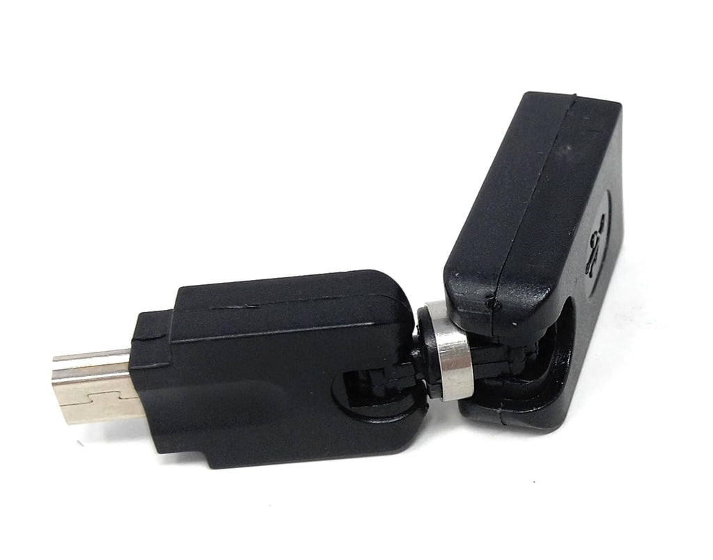 Mini USB to USB 2.0 Adapter – 360° Rotating Swivel Connector for Data Transfer & Charging, Compatible with Cameras, Car Navigation, MP3 Players, GPS, and Musical Instruments