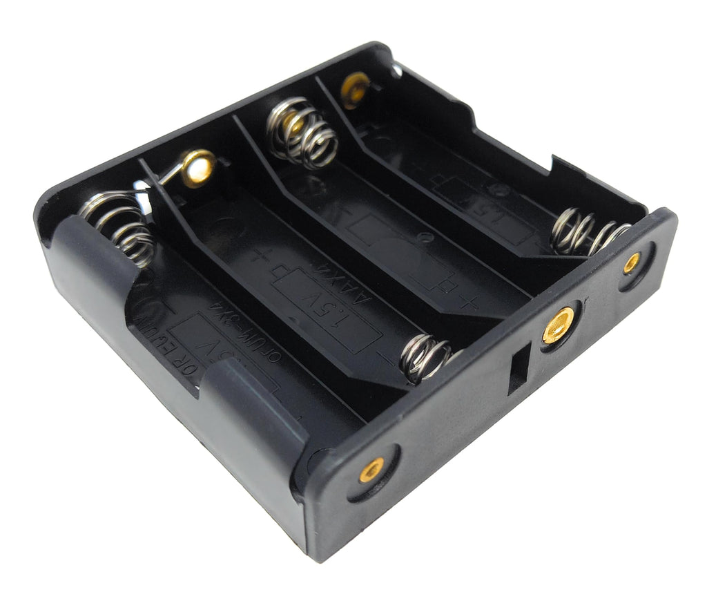 4 x AA Battery Holder Case Housing Box With Solder Lug Terminals Connector Block, Open Style