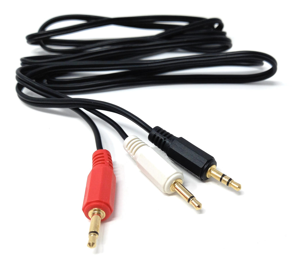 3.5mm Stereo Jack to 2 x 3.5mm Mono Jack Plugs OFC Audio AUX Splitter Cable Lead
