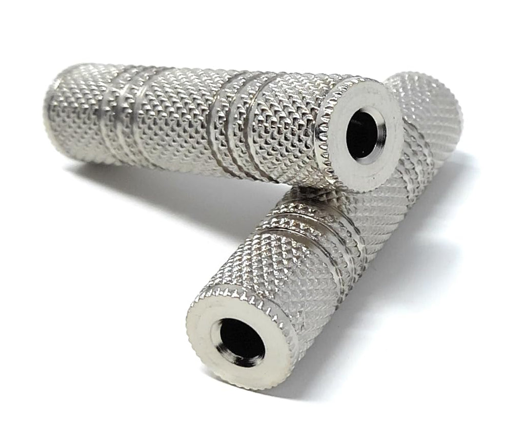 DRUT Metal 3.5mm Jack Coupler STEREO Female Audio Cable Joiner Aux Extender, Gender Changer Adapter