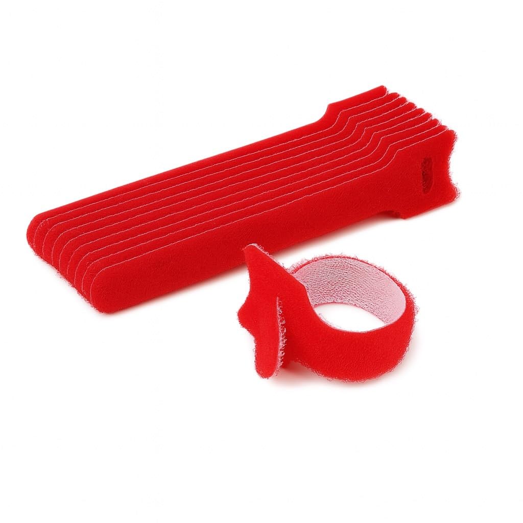 Hook & Loop Reusable Cable Ties 135mm x 12mm – 10 Pack – Adjustable Cord Organizer Straps for Wires, Cables, Home, Office & Electronics – Durable & Reusable Fastening Ties