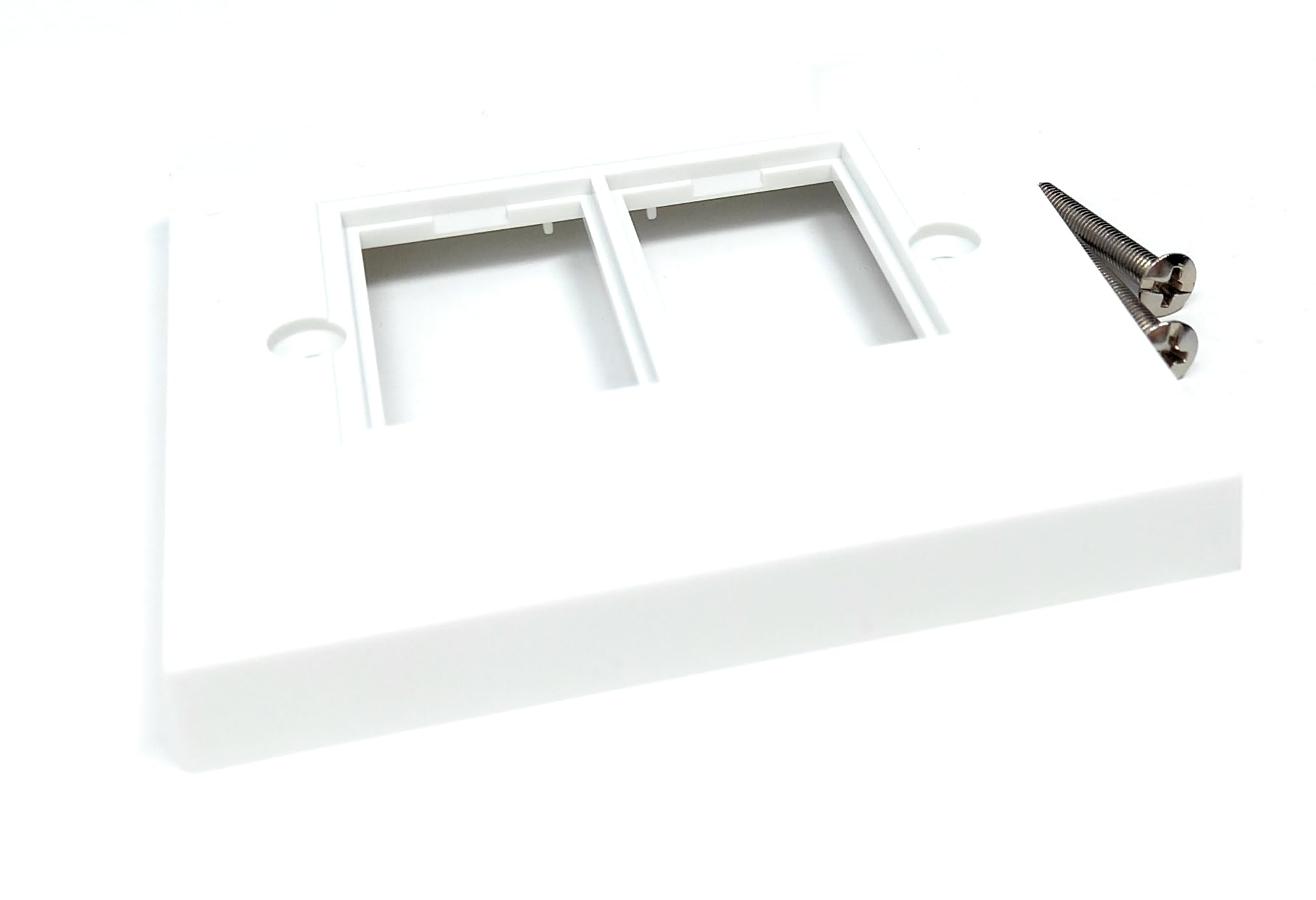 Euro Module Wall Plate Faceplate Frame with Screws – Compatible with Standard Euro UK Modules