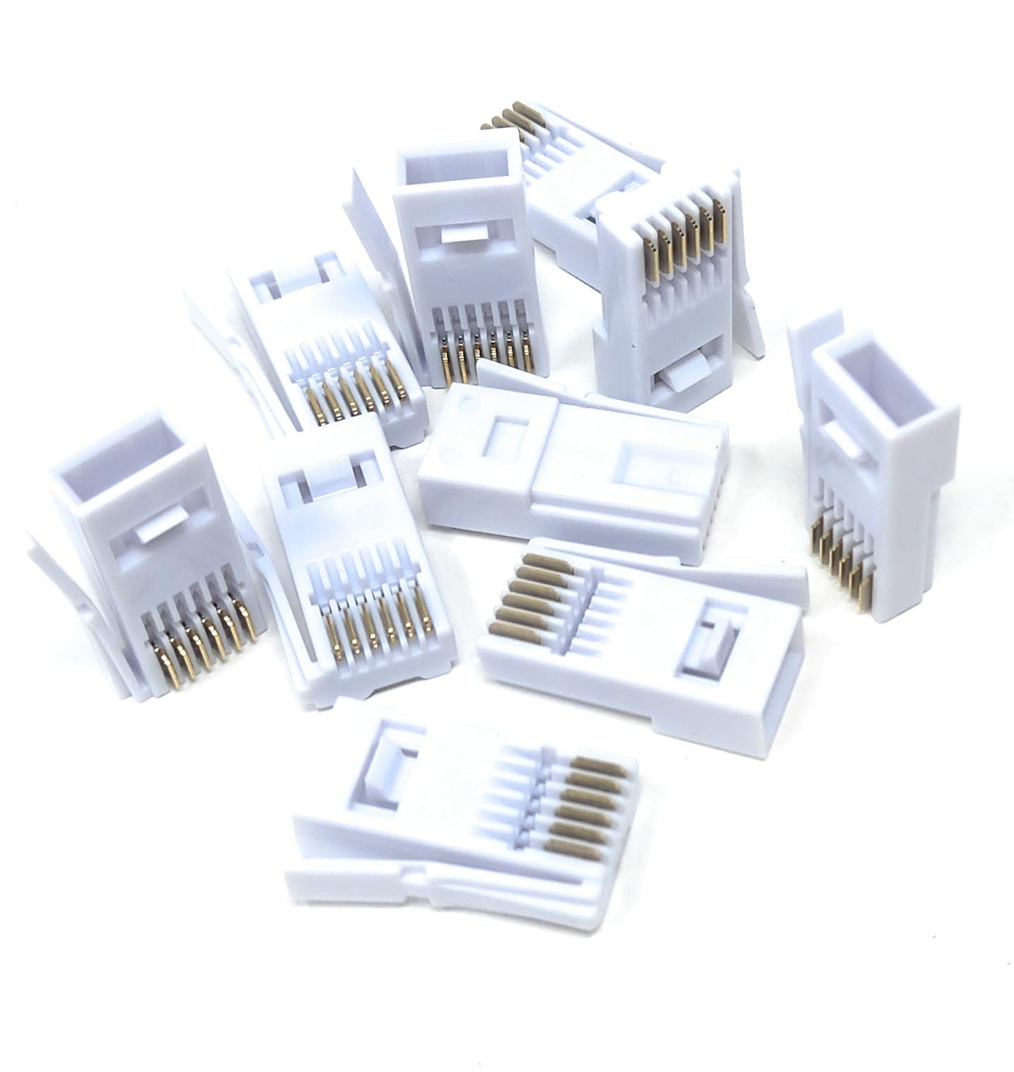 DRUT 10pcs. 6 Pin BT Telephone Cable Crimps (BT631a, 631a) 6 Wire Connector Plugs