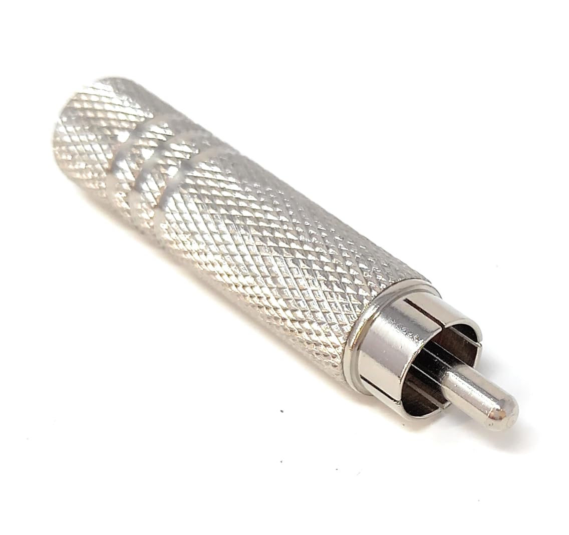 6.35mm Female to RCA Male Audio Adapter, Mono Connector, Metal Construction for Amplifiers, Mixers, Instruments, DJ, AV Equipment