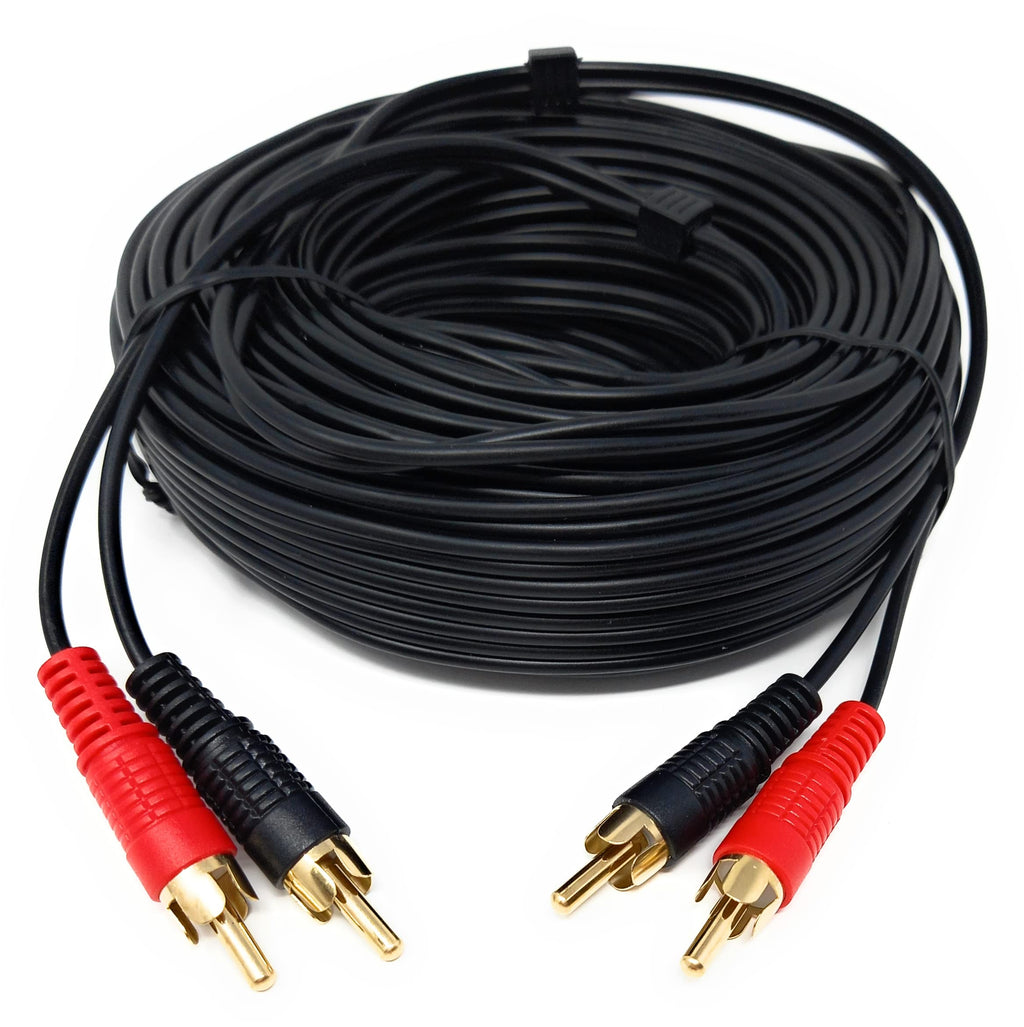 DRUT RCA to RCA Phono Twin Jack to Jack Stereo Audio Cable Lead Cord Compatible With CD/DVD/Amplifier/Hifi/DJ Mixer/Turntable