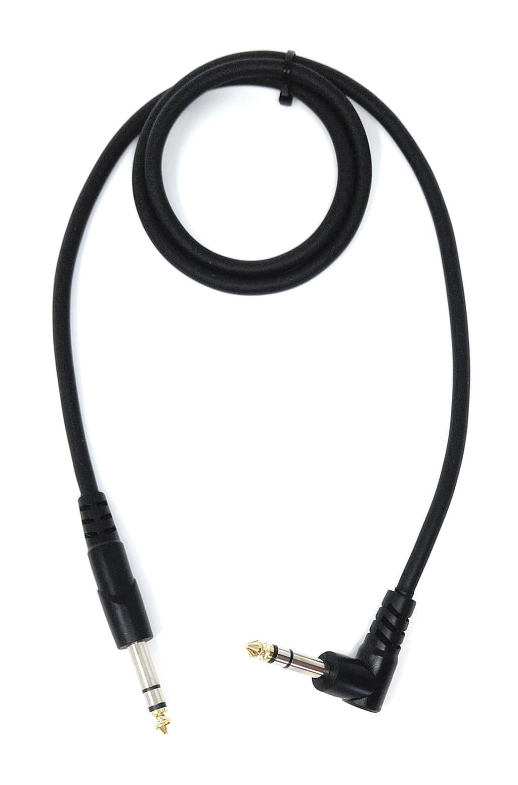 DRUT 6.35mm 1/4" Stereo TRS Male Jack to Right Angled Male Jack, Audio, Music Instrument, Flexible Cable Lead