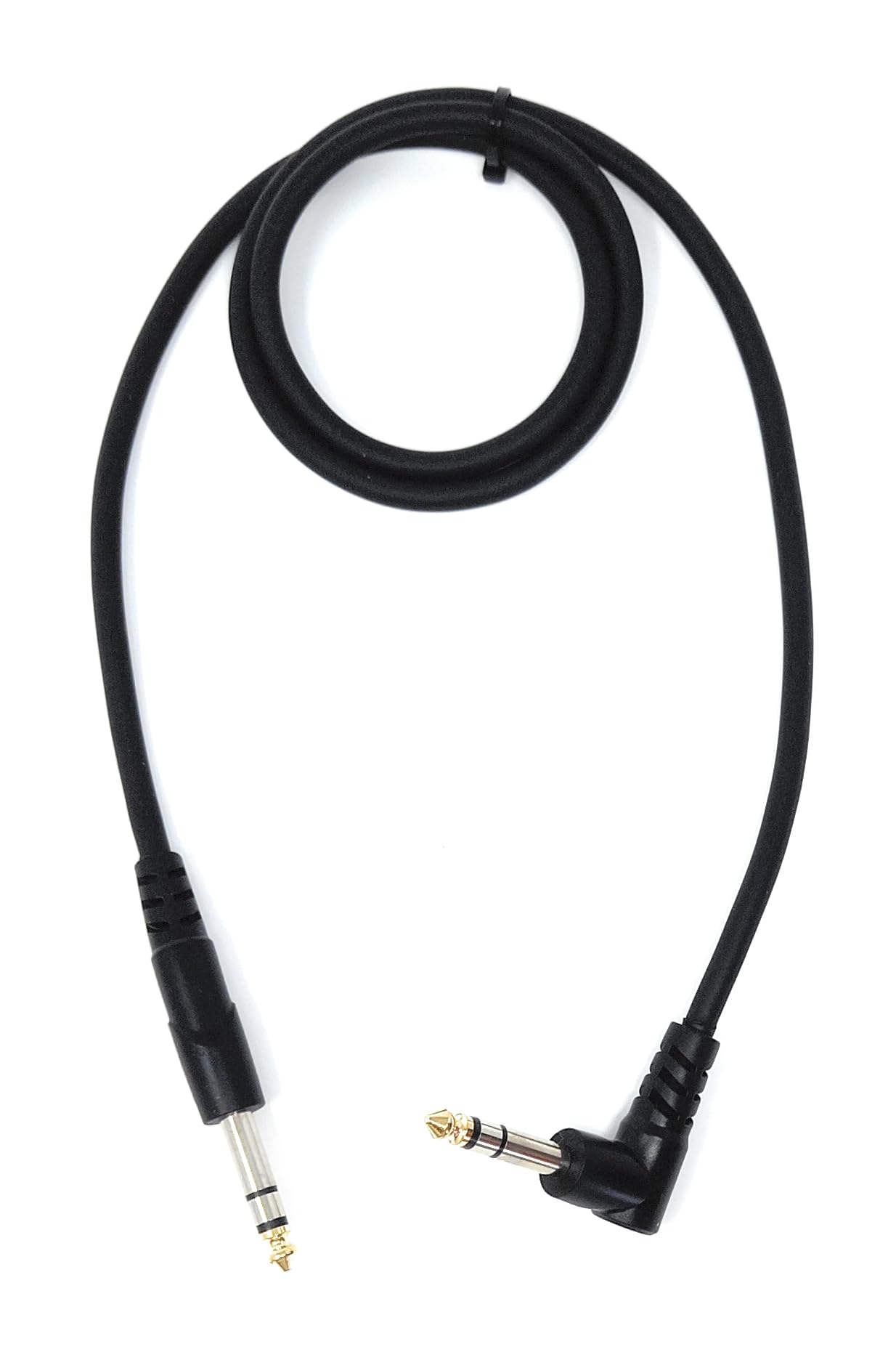 DRUT 6.35mm 1/4" Stereo TRS Male Jack to Right Angled Male Jack, Audio, Music Instrument, Flexible Cable Lead