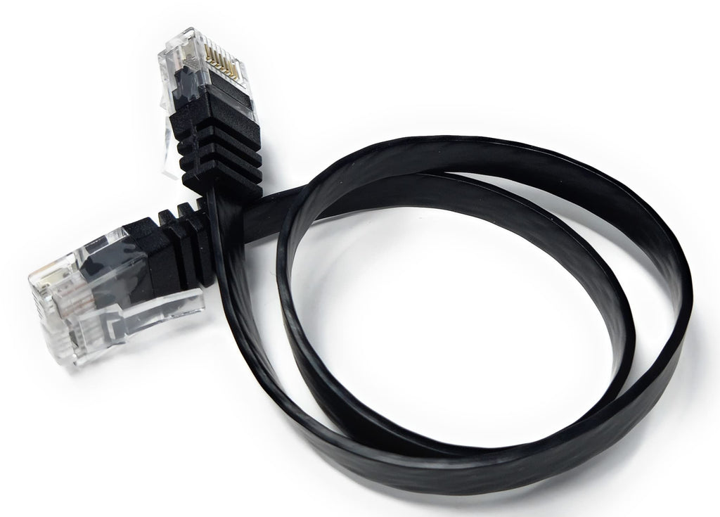 DRUT FLAT CAT6 RJ45 Ethernet LAN Patch Cable, Low Profile GIGABIT Full Copper 32AWG, Lead Allows Up to 1000Mbps Speed
