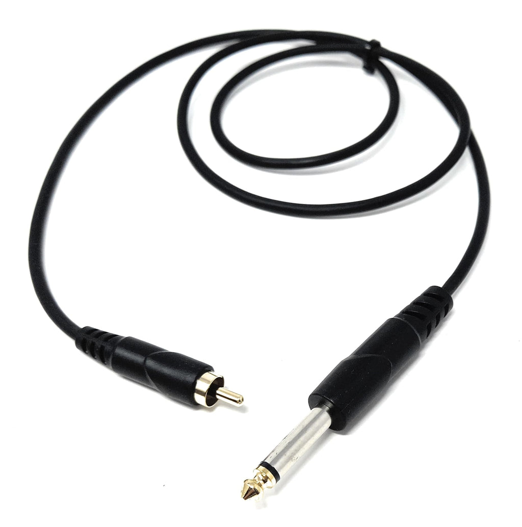 DRUT 6.35mm (1/4") Mono Jack Plug to RCA Phono Audio Cable – Signal Patch Lead for Mixers, Controllers, DJ & Audio Equipment