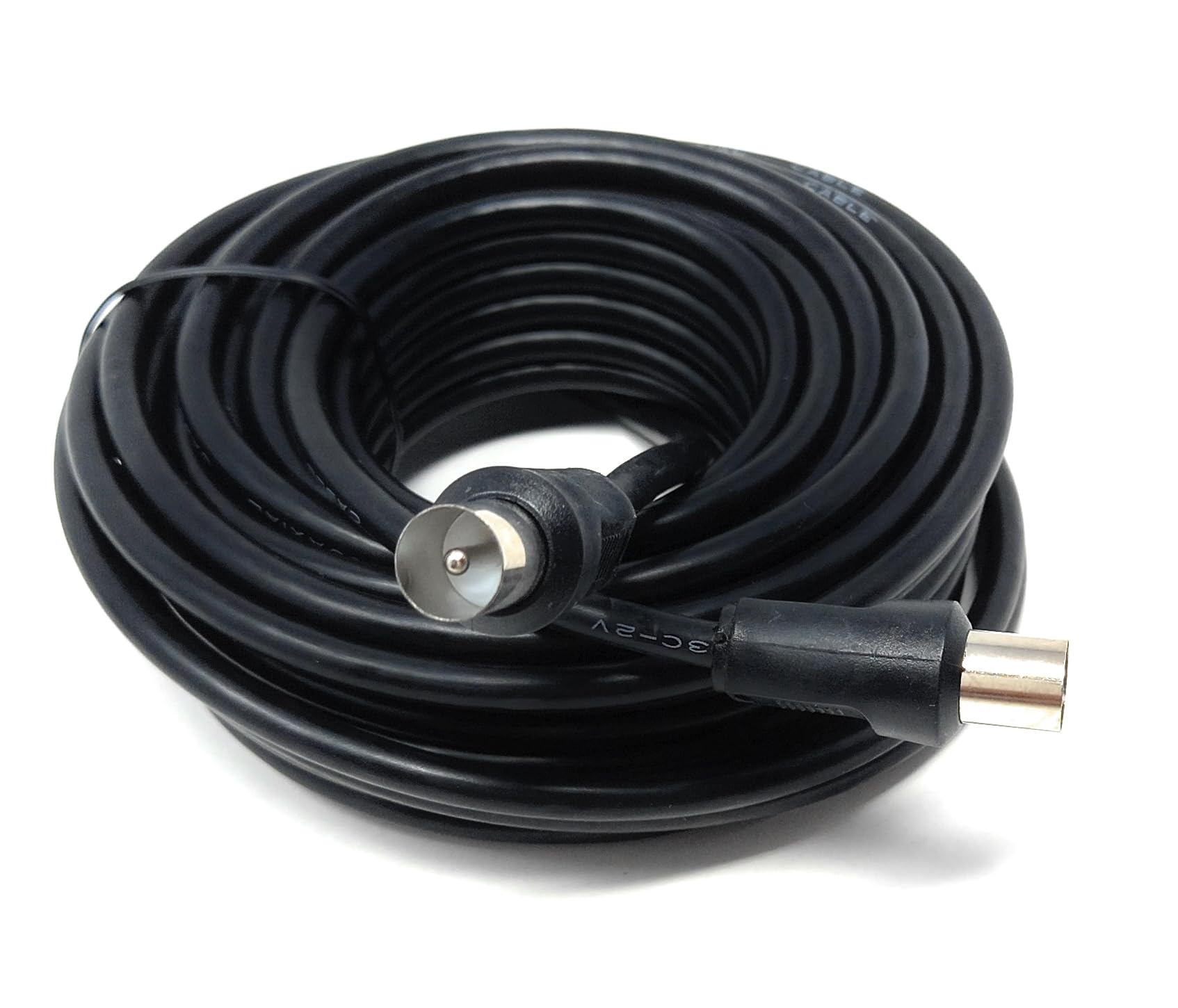 DRUT TV Male to Male Plug Coaxial Cable RG6 Aerial Digital Antenna RF Fly Lead Cable