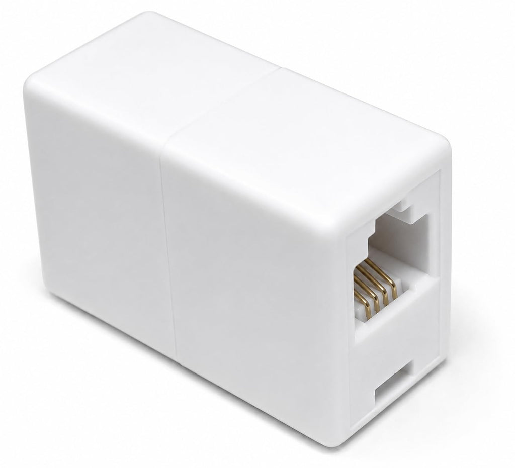 DRUT RJ11 to RJ11 Coupler ADSL DSL (6P4C) Broadband Cable Phone Line Joiner Extender Female to Female Adapter
