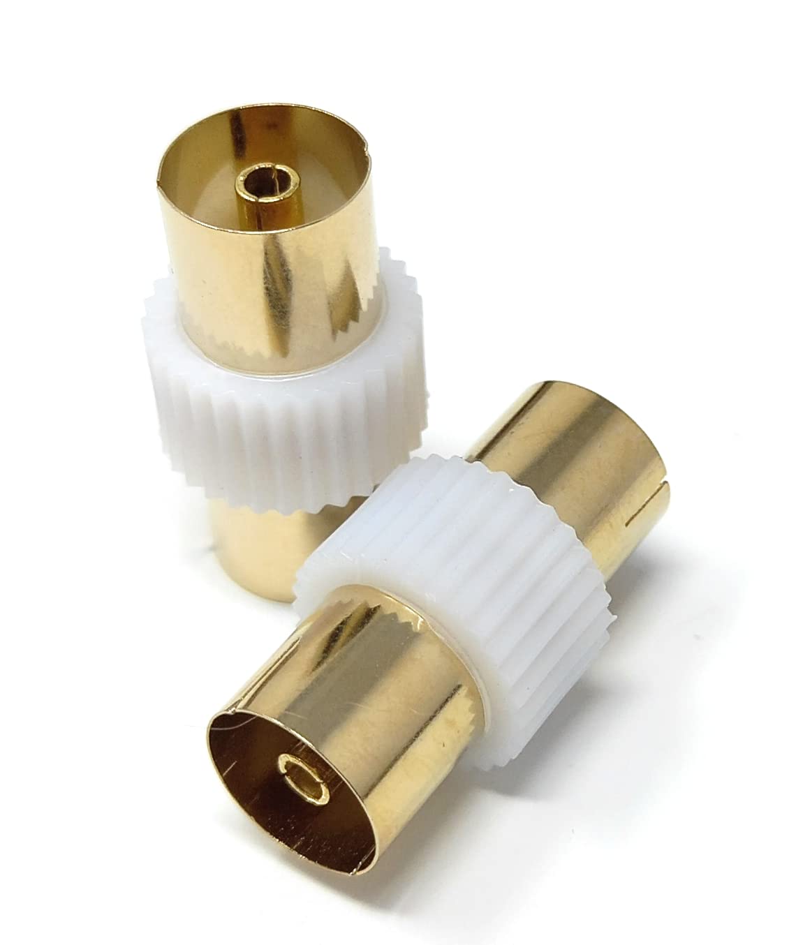 DRUT TV Aerial RF Lead Coupler Female to Female Socket Coaxial Connector, Coaxial Cable Adapter, Gender Changer