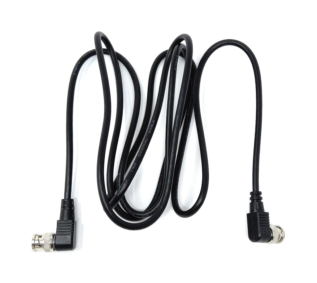 DRUT BNC Male to Male Right Angle Coaxial HD Video Audio Cable RG59 75ohm for CCTV, Camera Monitor, Radio Antenna Lead
