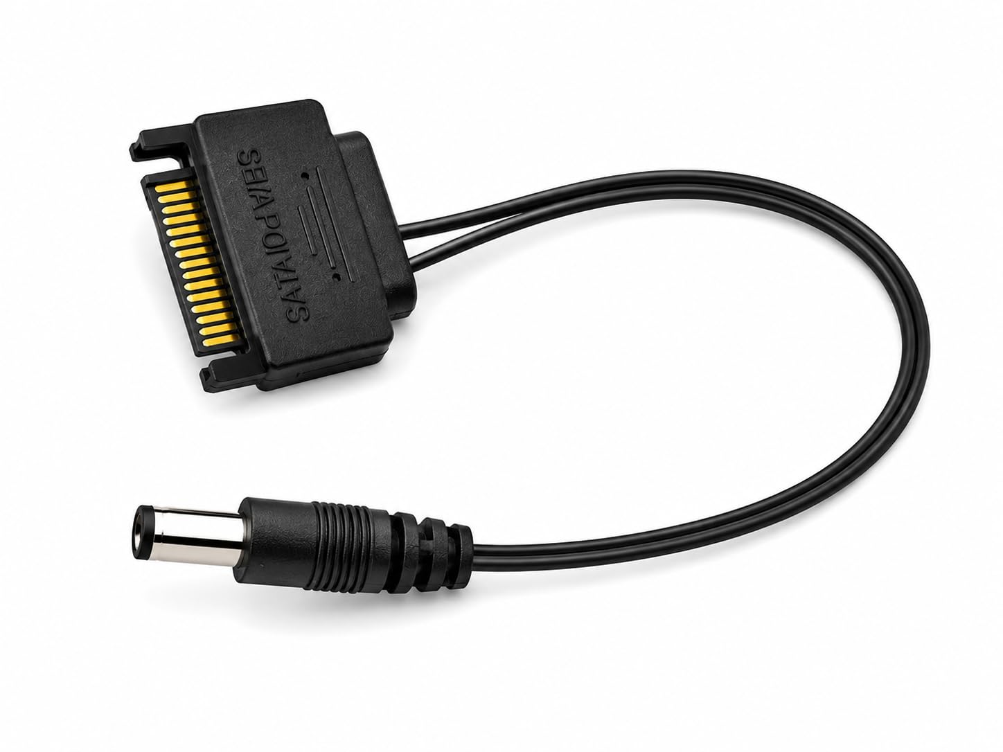 DRUT SATA Male to 5.5mm x 2.1mm DC Connection Cable, 12V Power Cable, 20cm