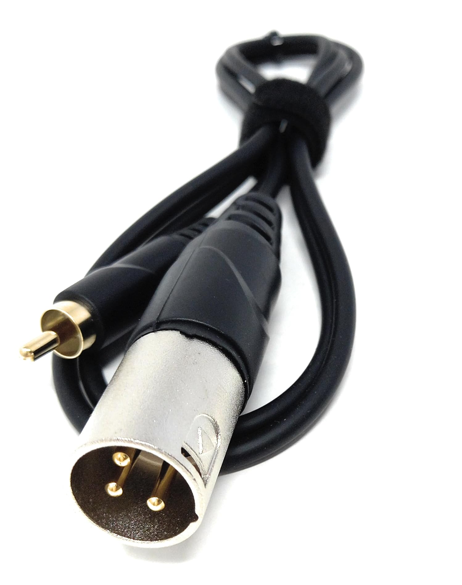 DRUT 3-Pin Male XLR to RCA Phono Single Plug Cable for HiFi Audio, Music Instruments, Mixer, Microphone Lead, Cable, Gold Plated