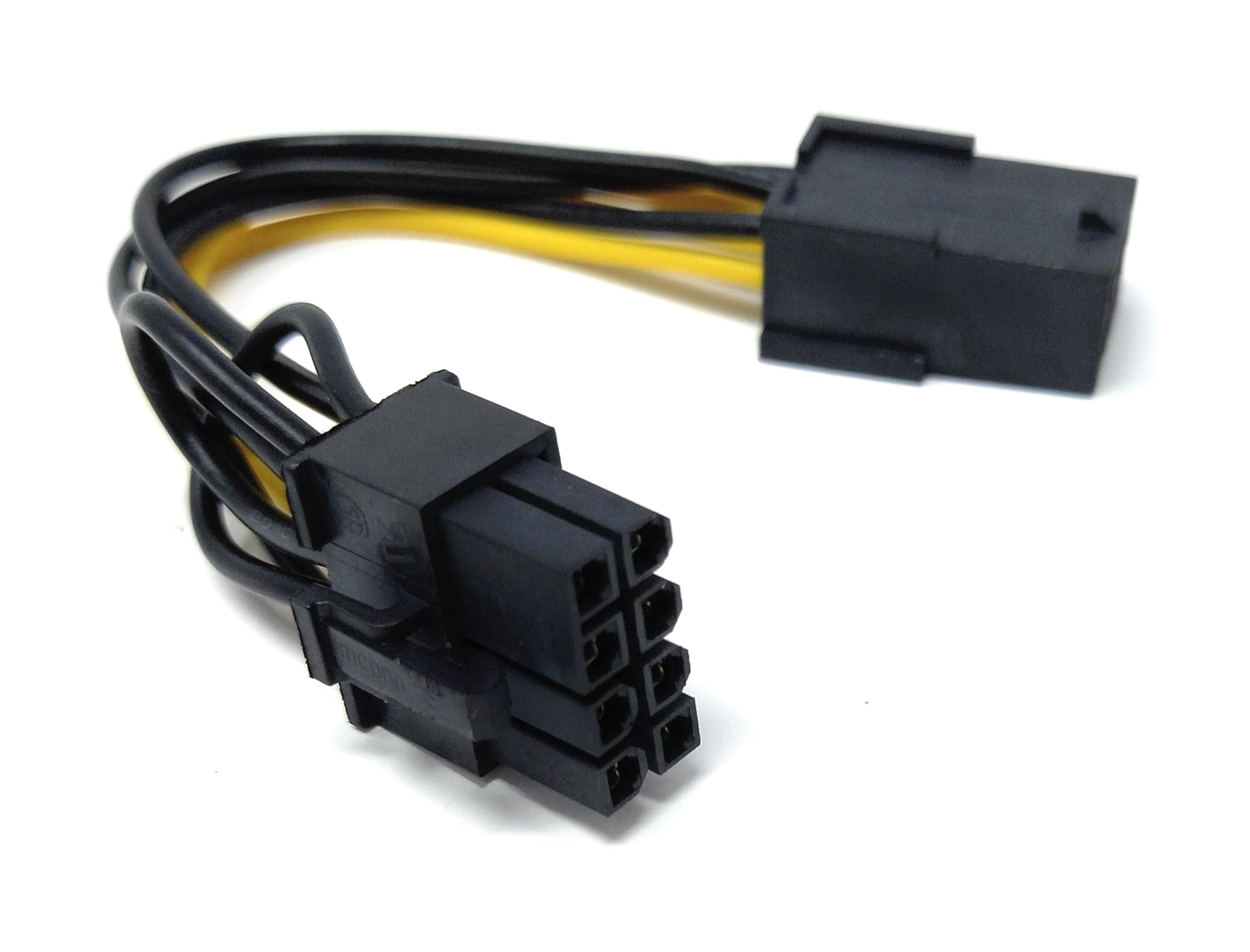 DRUT 10cm 6-Pin PCIe to 8-Pin PCIe Adapter Power Cable, Video Graphics Card Power PCI Express Lead Adapter