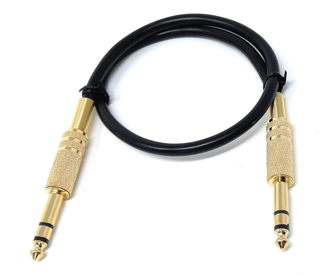 DRUT 6.35mm Male to 6.35mm Male Stereo Audio Cable, 1/4" TRS Connectors For Professional Music Instruments & Home Audio
